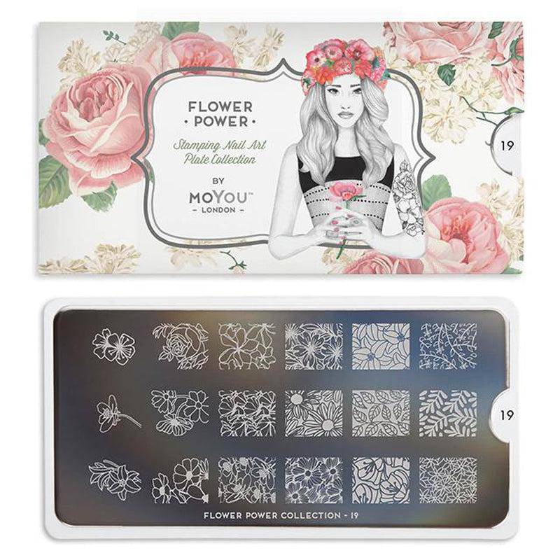 Flower Power 19 ✦ Nail Stamping Plate - MoYou London