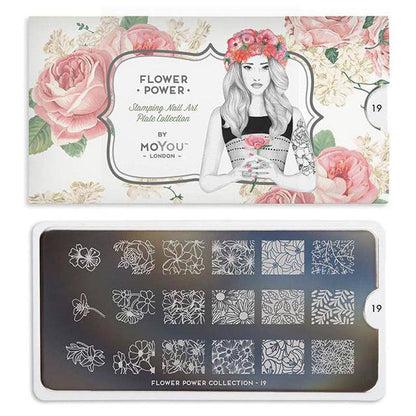 Flower Power 19 ✦ Nail Stamping Plate - MoYou London