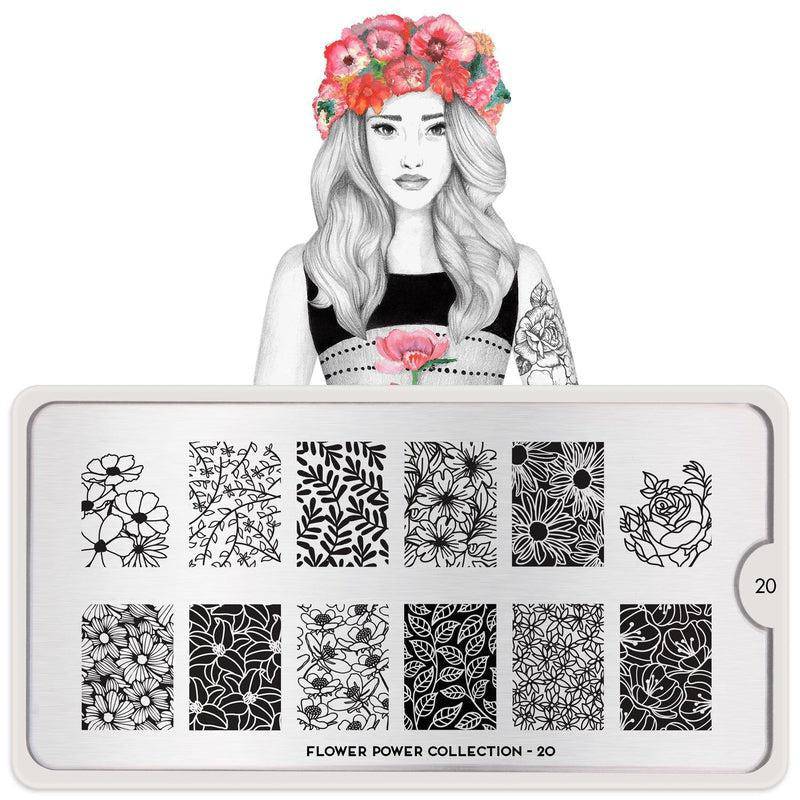 Flower Power 20 ✦ Nail Stamping Plate - MoYou London