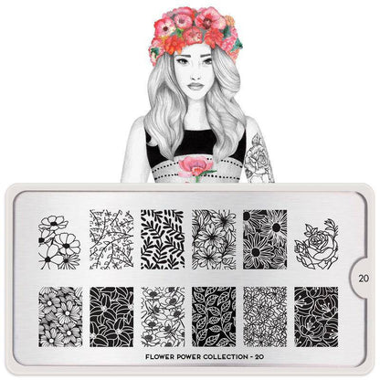 Flower Power 20 ✦ Nail Stamping Plate - MoYou London