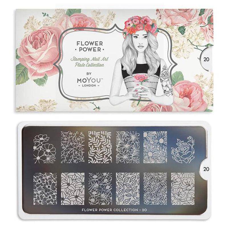 Flower Power 20 ✦ Nail Stamping Plate - MoYou London