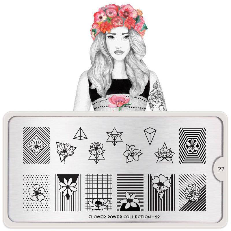 Flower Power 22 ✦ Nail Stamping Plate - MoYou London