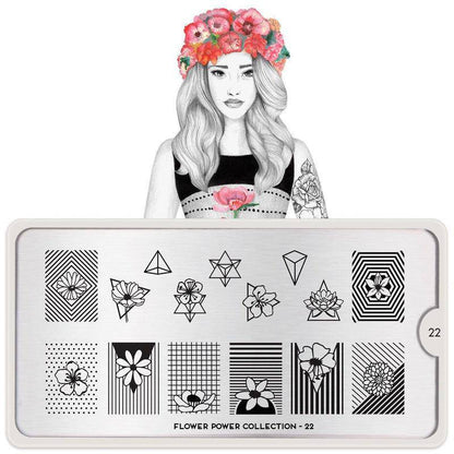 Flower Power 22 ✦ Nail Stamping Plate - MoYou London