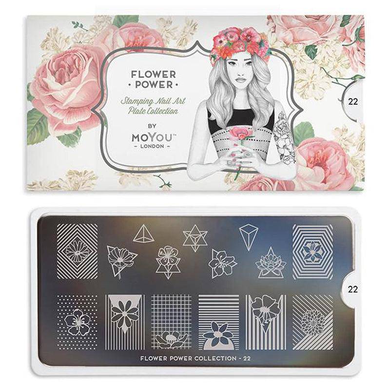 Flower Power 22 ✦ Nail Stamping Plate - MoYou London