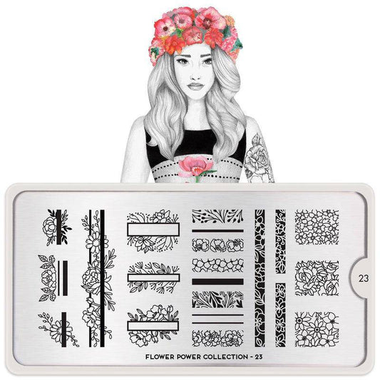 Flower Power 23 ✦ Nail Stamping Plate - MoYou London