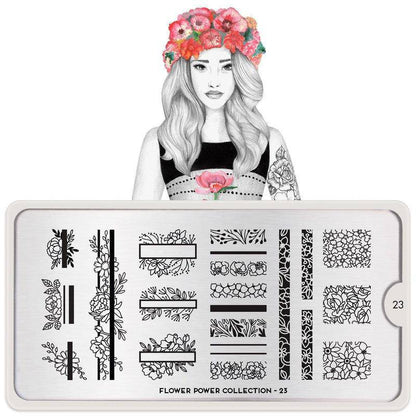 Flower Power 23 ✦ Nail Stamping Plate - MoYou London