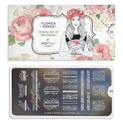 Flower Power 23 ✦ Nail Stamping Plate - MoYou London