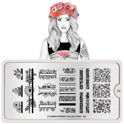 Flower Power 24 ✦ Nail Stamping Plate - MoYou London