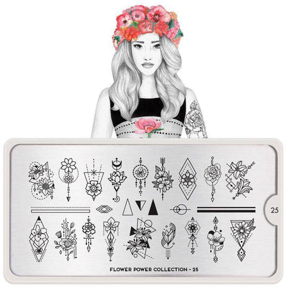 Flower Power 25 ✦ Nail Stamping Plate - MoYou London