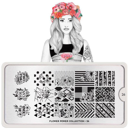 Flower Power 26 ✦ Nail Stamping Plate - MoYou London