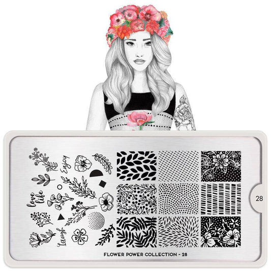 Flower Power 28 ✦ Nail Stamping Plate - MoYou London
