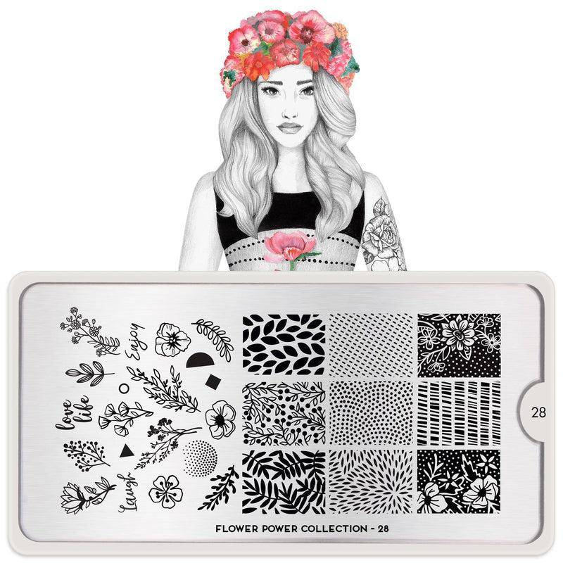 Flower Power 28 ✦ Nail Stamping Plate - MoYou London