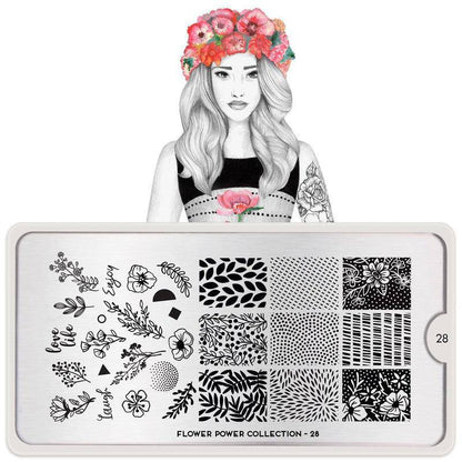 Flower Power 28 ✦ Nail Stamping Plate - MoYou London
