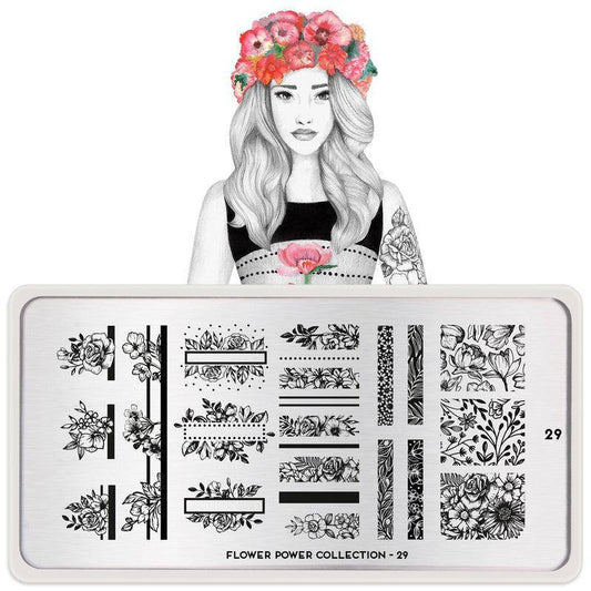 Flower Power 29 ✦ Nail Stamping Plate - MoYou London
