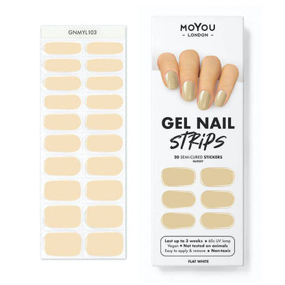 Gel Nail Strip ★ Flat White - MoYou London