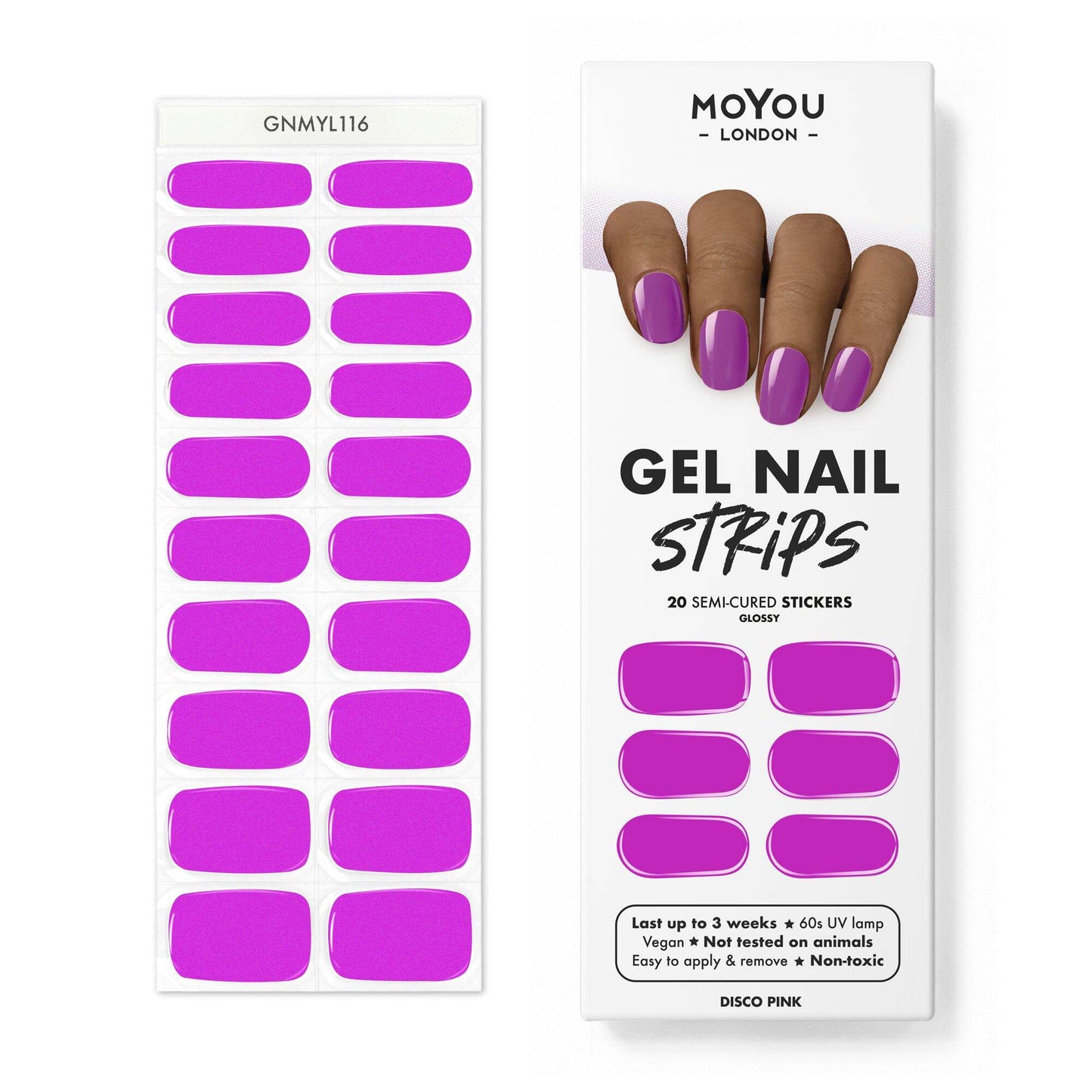 Gel Nail Strip ★ Disco Pink - MoYou London