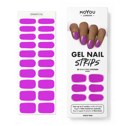 Gel Nail Strip ★ Disco Pink - MoYou London