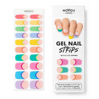 Gel Nail Strip ★ Tipsy Rainbow - MoYou London