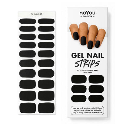 Gel Nail Strip ★ Blackout ★ Matte Effect - MoYou London