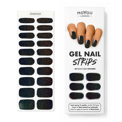 Gel Nail Strip ★ Magic Cocoa ★ Holographic Glitter - MoYou London