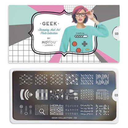 Geek 03 ✦ Nail Stamping Plate - MoYou London