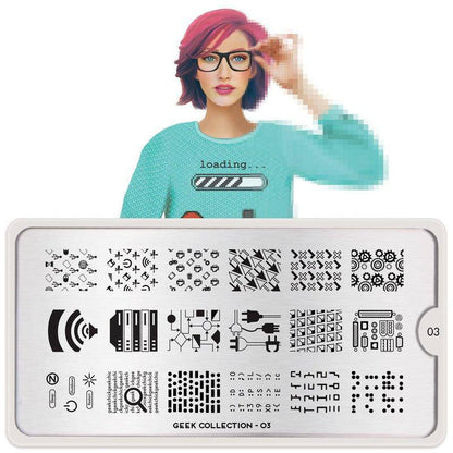 Geek 03 ✦ Nail Stamping Plate - MoYou London