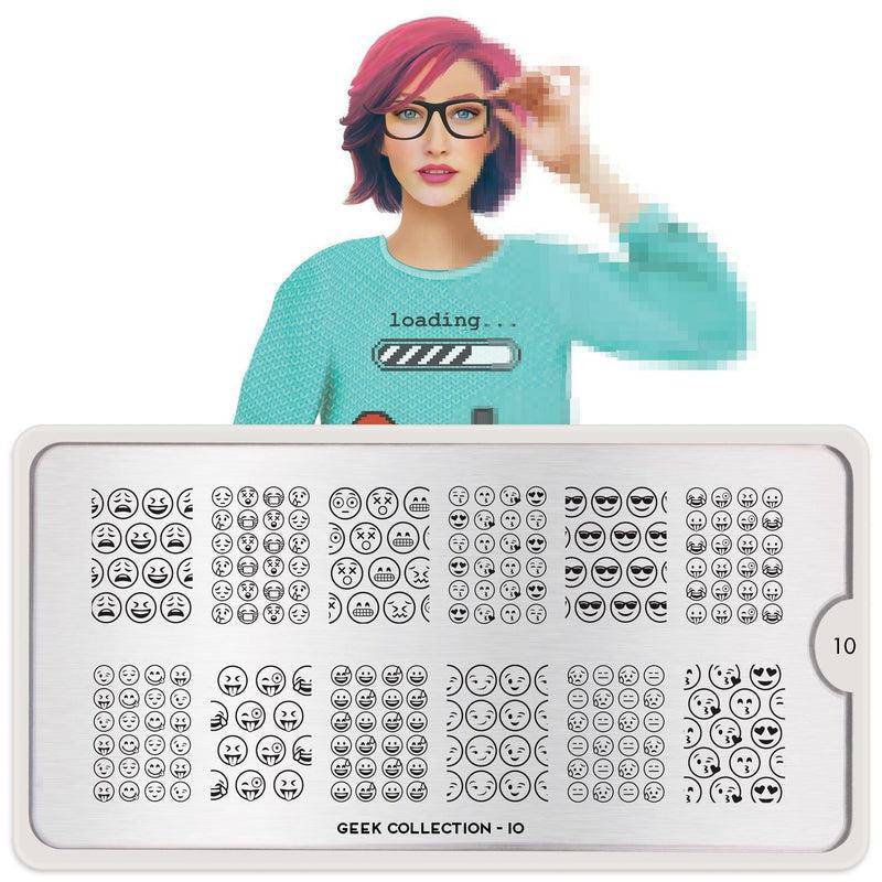 Geek 10 ✦ Nail Stamping Plate - MoYou London