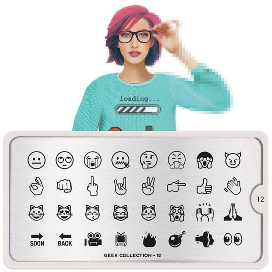 Geek 12 ✦ Nail Stamping Plate - MoYou London