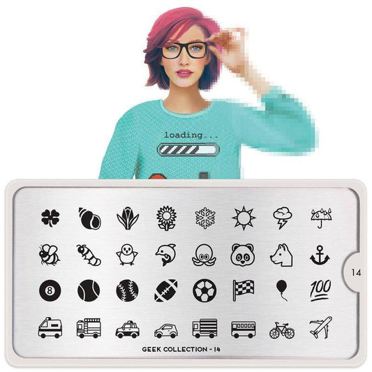 Geek 14 ✦ Nail Stamping Plate - MoYou London