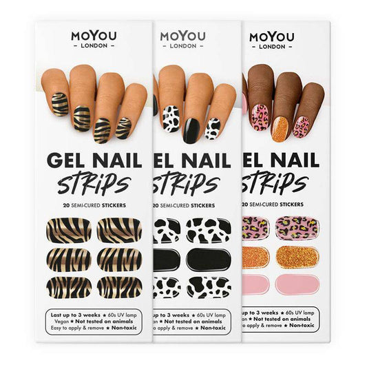 Gel Nail Strip Bundle ★ Animal Print Plate Bundles MoYou London 