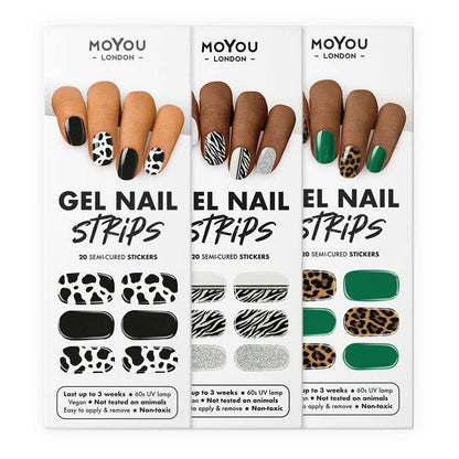 Gel Nail Strip Bundle ★ Animal Print 2 Plate Bundles MoYou London 