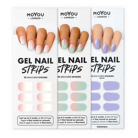 Gel Nail Strip Bundle ★ Pastel 04 Plate Bundles MoYou London