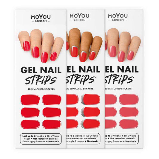 Gel Nail Strip Bundle ★ Red - MoYou London