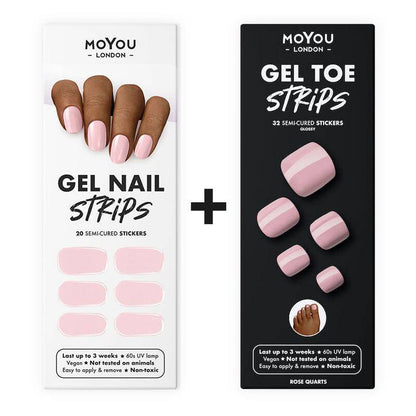 Gel Strip Bundle ★ Rose Quartz Gel Nail Wraps MoYou London 