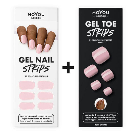 Gel Strip Bundle ★ Rose Quartz Gel Nail Wraps MoYou London 