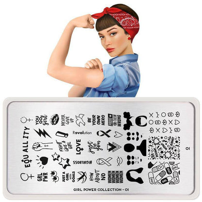 Girl Power 01 ✦ Nail Stamping Plate - MoYou London