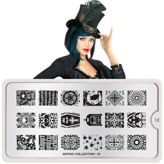 Gothic 12 ✦ Nail Stamping Plate - MoYou London