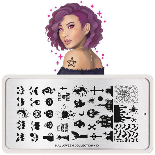 Halloween 10-Stencil-stamping-Nail Art Stencil-MoYou London