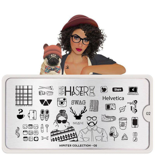 Hipster 02 ✦ Nail Stamping Plate - MoYou London