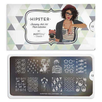 Hipster 12 ✦ Nail Stamping Plate - MoYou London