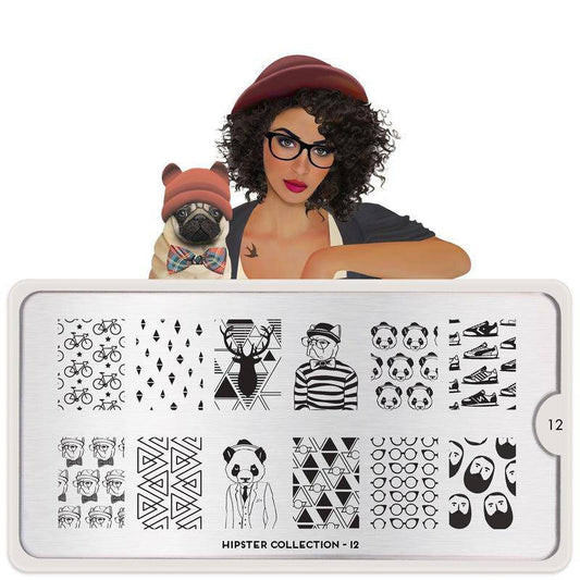 Hipster 12 ✦ Nail Stamping Plate - MoYou London