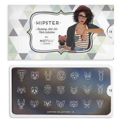 Hipster 15 ✦ Nail Stamping Plate - MoYou London