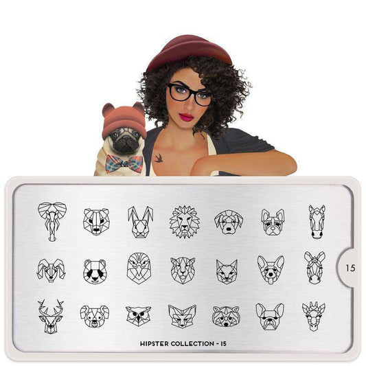 Hipster 15 ✦ Nail Stamping Plate - MoYou London