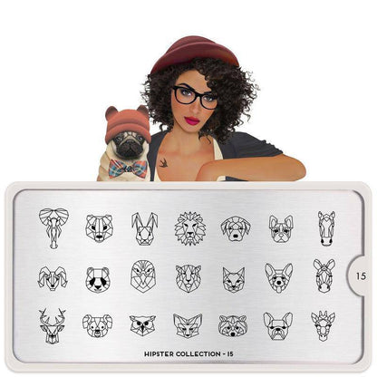 Hipster 15 ✦ Nail Stamping Plate - MoYou London