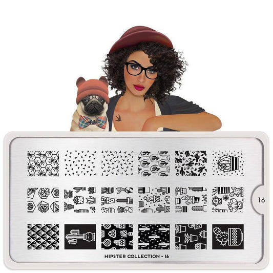 Hipster 16 ✦ Nail Stamping Plate - MoYou London