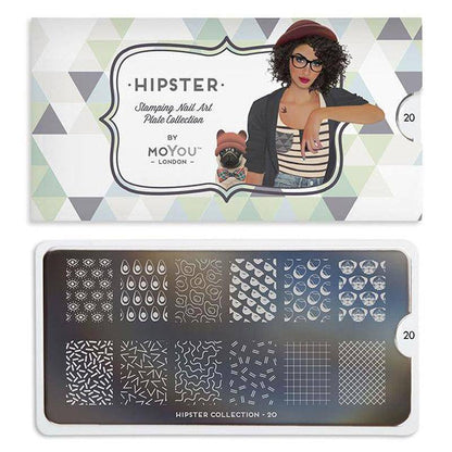 Hipster 20 ✦ Nail Stamping Plate - MoYou London