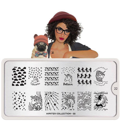 Hipster 22 ✦ Nail Stamping Plate - MoYou London