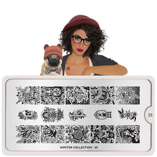 Hipster 25 ✦ Nail Stamping Plate - MoYou London