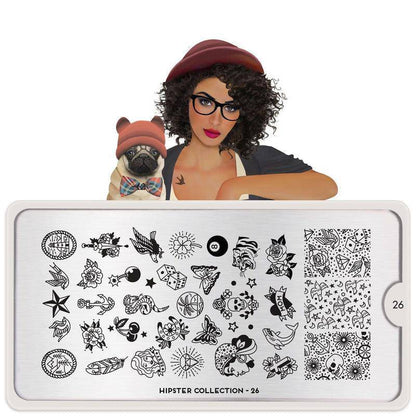 Hipster 26 ✦ Nail Stamping Plate - MoYou London
