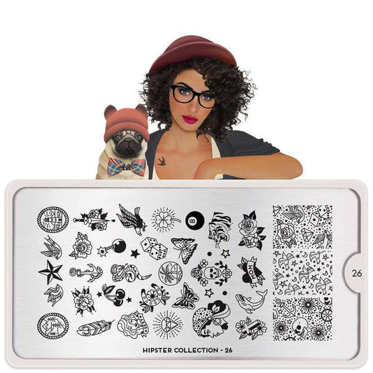 Hipster 26 ✦ Nail Stamping Plate - MoYou London